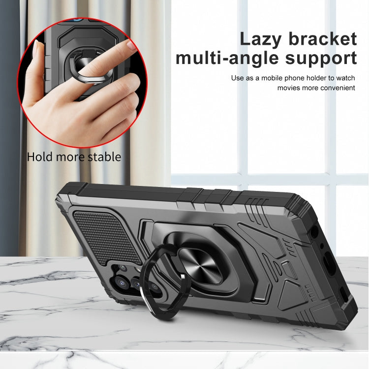 For Samsung Galaxy A32 5G 10 PCS Armor Magnetic PC + TPU Shockproof Case with 360 Degree Rotation Ring Holder
