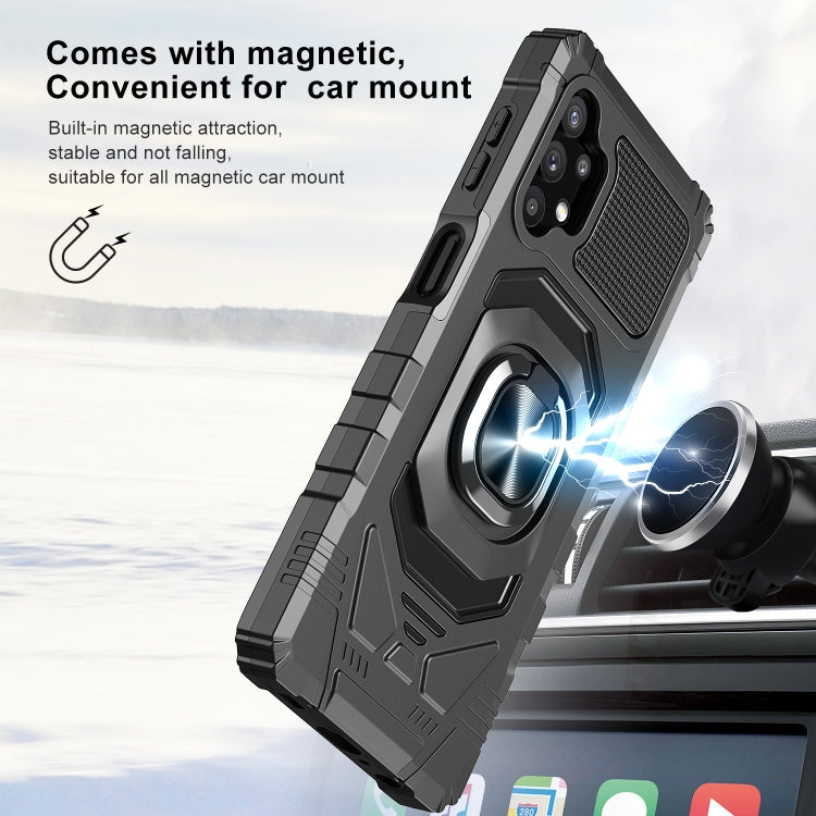 For Samsung Galaxy A32 5G 10 PCS Armor Magnetic PC + TPU Shockproof Case with 360 Degree Rotation Ring Holder
