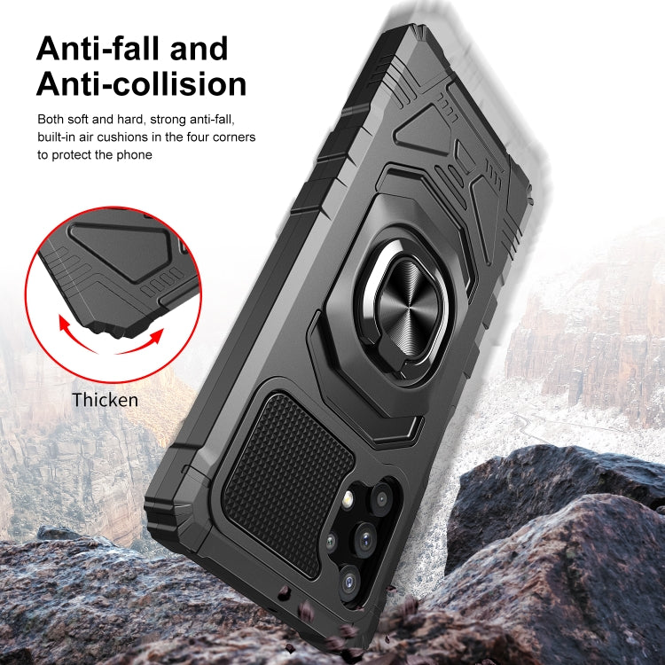 For Samsung Galaxy A32 5G 10 PCS Armor Magnetic PC + TPU Shockproof Case with 360 Degree Rotation Ring Holder