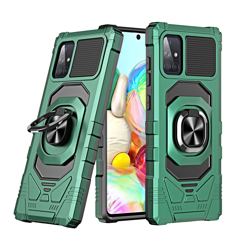 For Samsung Galaxy A71 4G 10 PCS Armor Magnetic PC + TPU Shockproof Case with 360 Degree Rotation Ring Holder