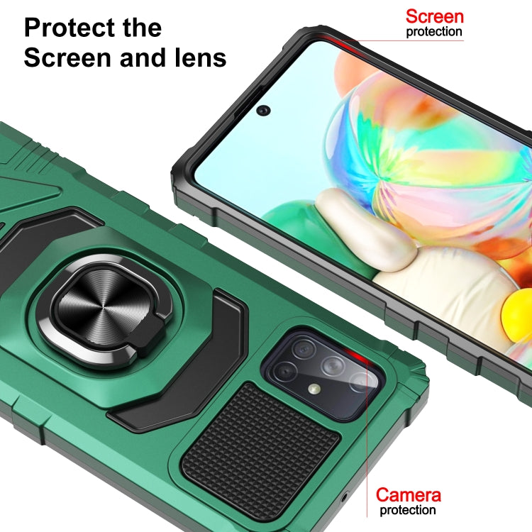 For Samsung Galaxy A71 4G 10 PCS Armor Magnetic PC + TPU Shockproof Case with 360 Degree Rotation Ring Holder