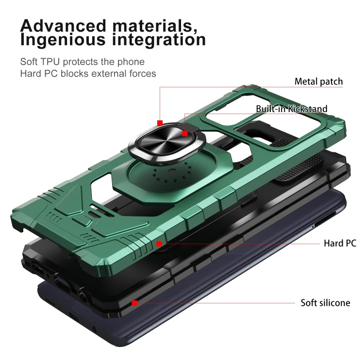 For Samsung Galaxy A71 4G 10 PCS Armor Magnetic PC + TPU Shockproof Case with 360 Degree Rotation Ring Holder