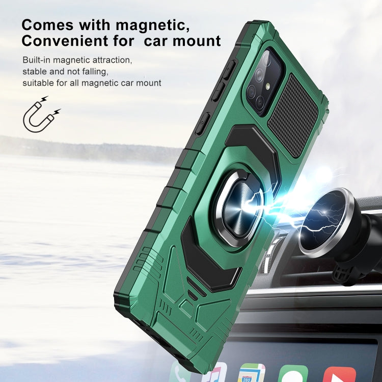 For Samsung Galaxy A71 4G 10 PCS Armor Magnetic PC + TPU Shockproof Case with 360 Degree Rotation Ring Holder