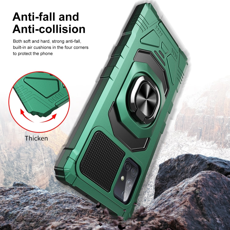 For Samsung Galaxy A71 4G 10 PCS Armor Magnetic PC + TPU Shockproof Case with 360 Degree Rotation Ring Holder