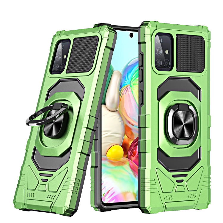 For Samsung Galaxy A71 4G 10 PCS Armor Magnetic PC + TPU Shockproof Case with 360 Degree Rotation Ring Holder