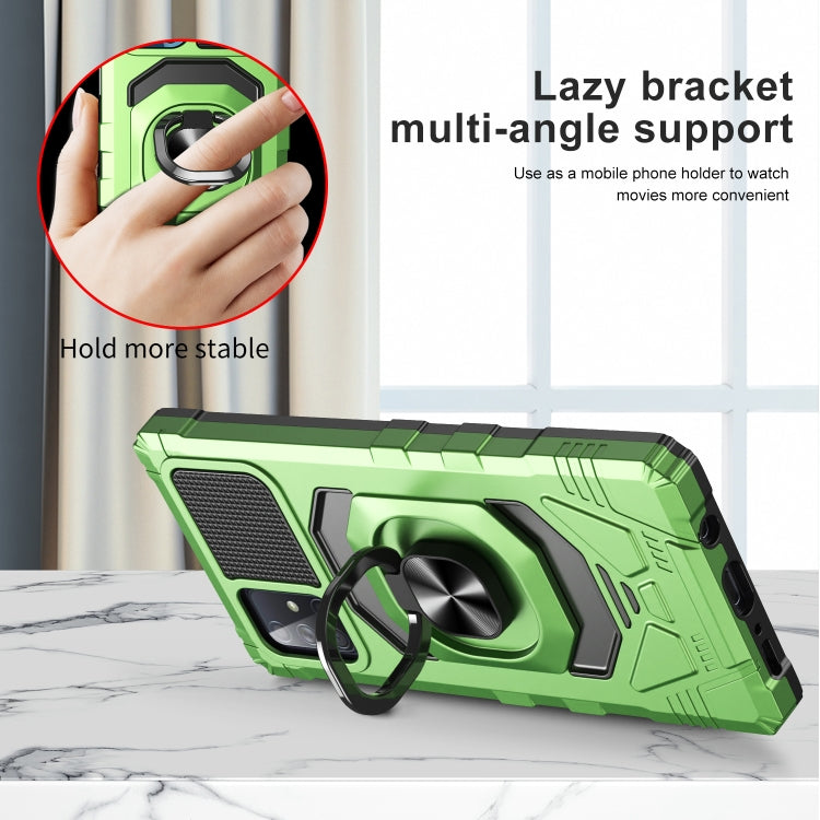 For Samsung Galaxy A71 4G 10 PCS Armor Magnetic PC + TPU Shockproof Case with 360 Degree Rotation Ring Holder