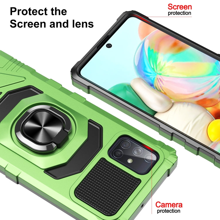For Samsung Galaxy A71 4G 10 PCS Armor Magnetic PC + TPU Shockproof Case with 360 Degree Rotation Ring Holder