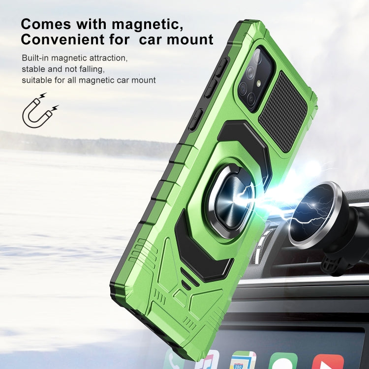 For Samsung Galaxy A71 4G 10 PCS Armor Magnetic PC + TPU Shockproof Case with 360 Degree Rotation Ring Holder
