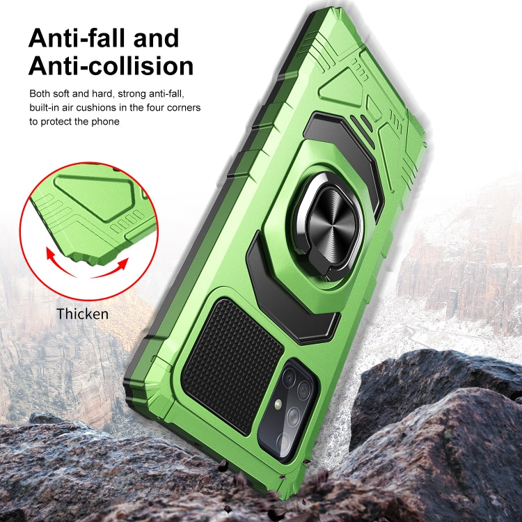 For Samsung Galaxy A71 4G 10 PCS Armor Magnetic PC + TPU Shockproof Case with 360 Degree Rotation Ring Holder