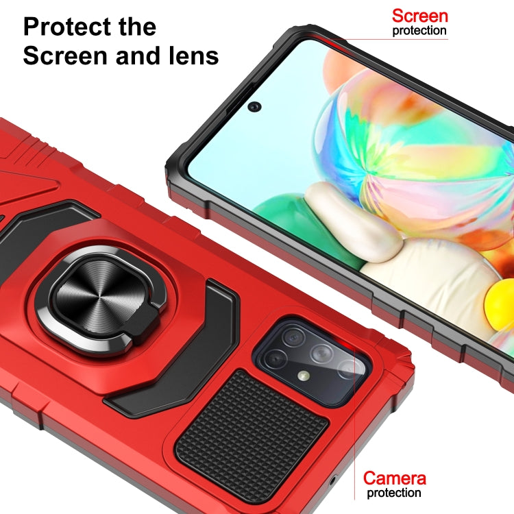 For Samsung Galaxy A71 4G 10 PCS Armor Magnetic PC + TPU Shockproof Case with 360 Degree Rotation Ring Holder