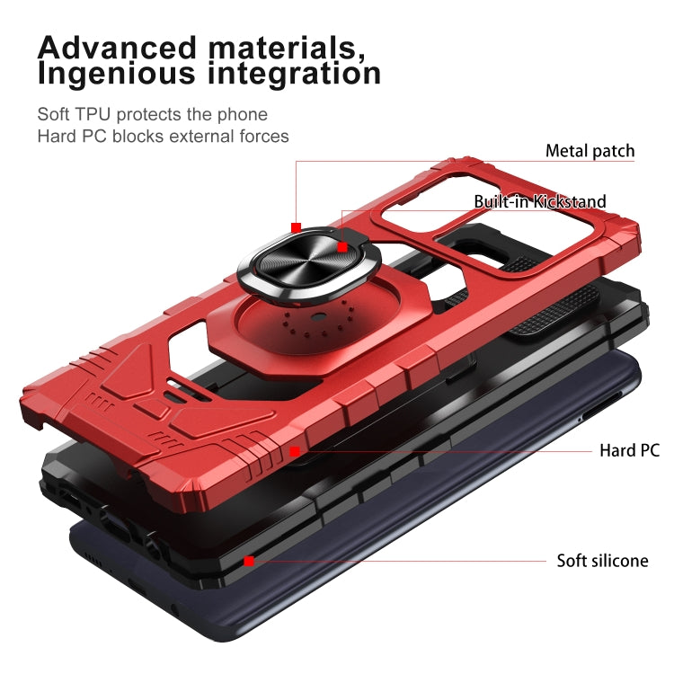 For Samsung Galaxy A71 4G 10 PCS Armor Magnetic PC + TPU Shockproof Case with 360 Degree Rotation Ring Holder