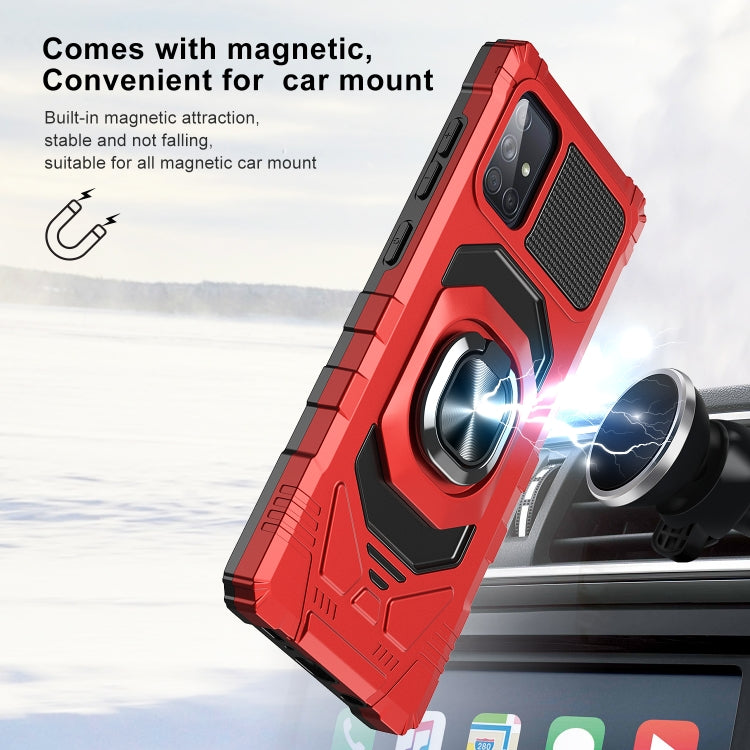 For Samsung Galaxy A71 4G 10 PCS Armor Magnetic PC + TPU Shockproof Case with 360 Degree Rotation Ring Holder