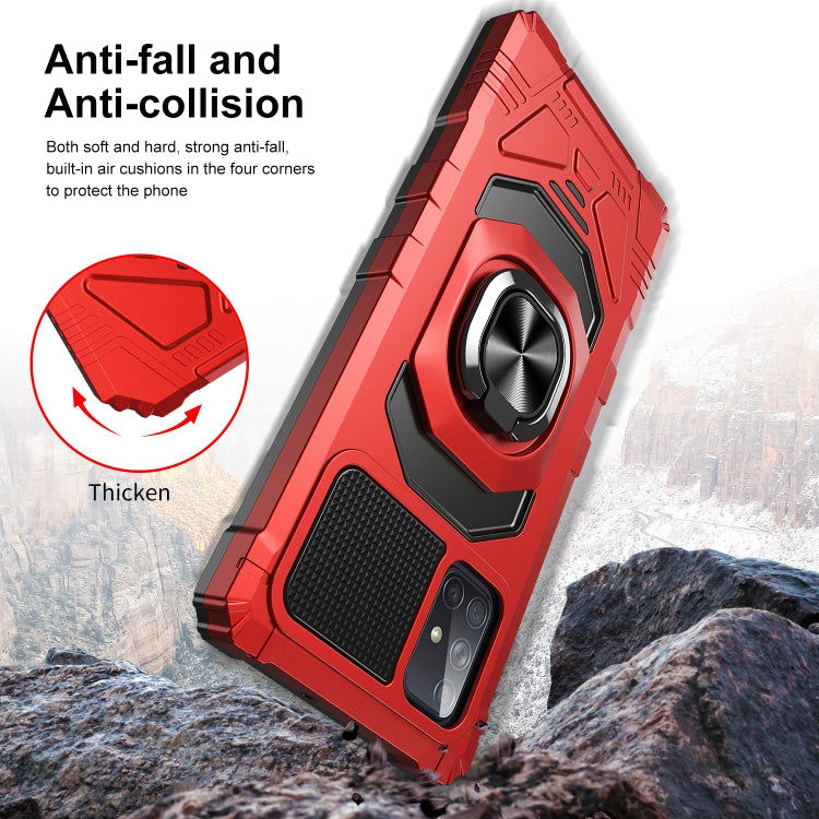 For Samsung Galaxy A71 4G 10 PCS Armor Magnetic PC + TPU Shockproof Case with 360 Degree Rotation Ring Holder
