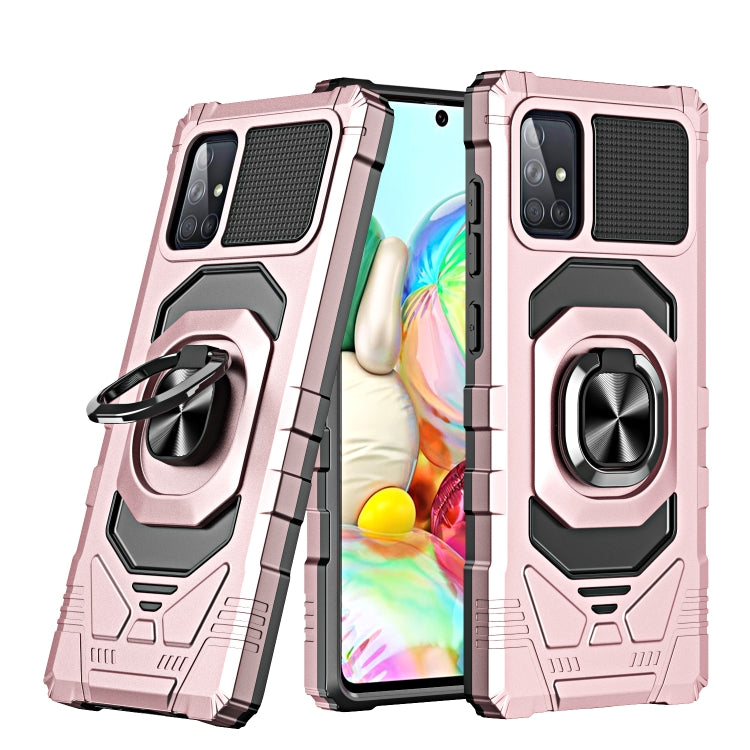 For Samsung Galaxy A71 4G 10 PCS Armor Magnetic PC + TPU Shockproof Case with 360 Degree Rotation Ring Holder