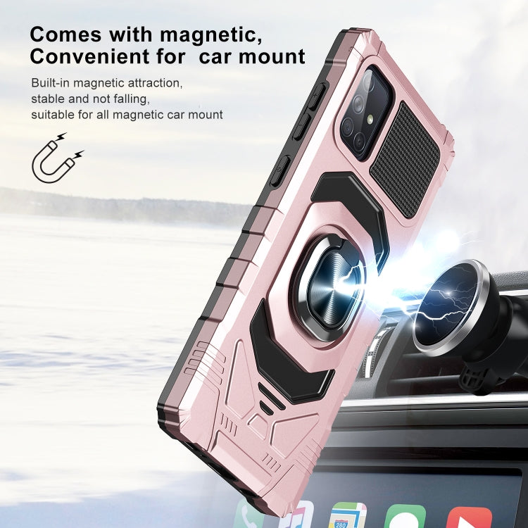 For Samsung Galaxy A71 4G 10 PCS Armor Magnetic PC + TPU Shockproof Case with 360 Degree Rotation Ring Holder