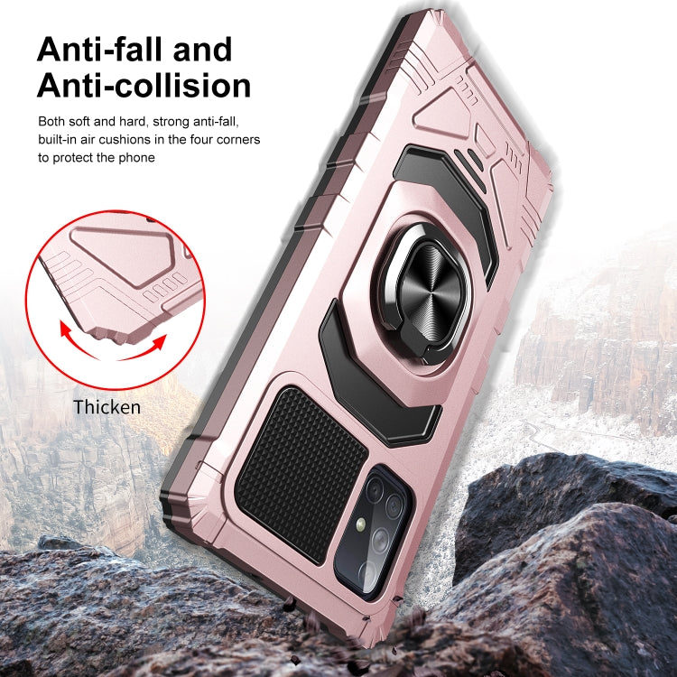 For Samsung Galaxy A71 4G 10 PCS Armor Magnetic PC + TPU Shockproof Case with 360 Degree Rotation Ring Holder