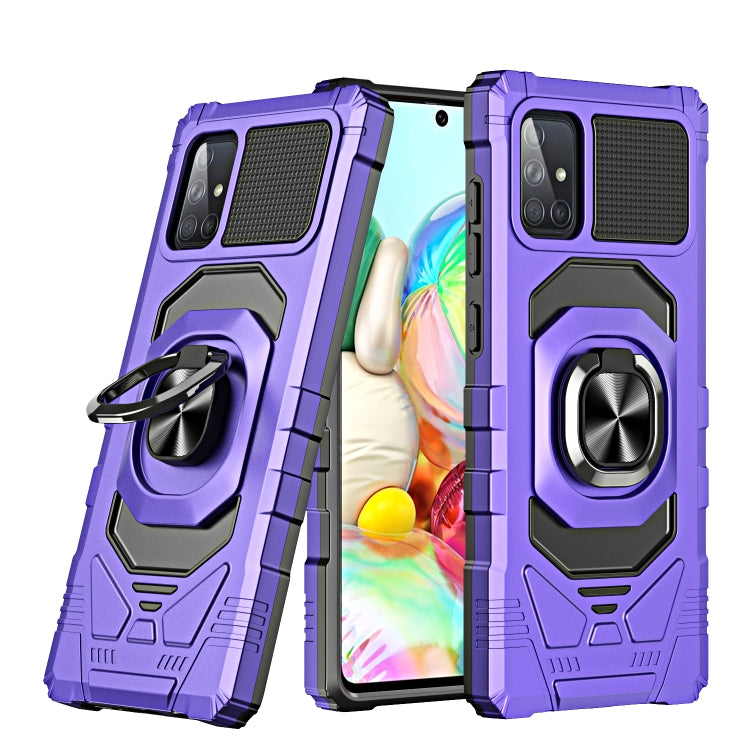 For Samsung Galaxy A71 4G 10 PCS Armor Magnetic PC + TPU Shockproof Case with 360 Degree Rotation Ring Holder