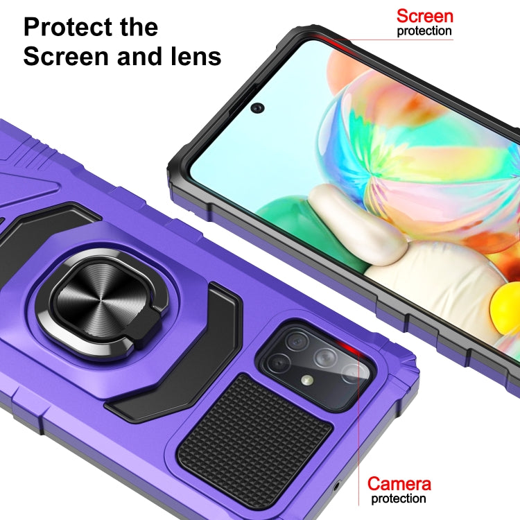 For Samsung Galaxy A71 4G 10 PCS Armor Magnetic PC + TPU Shockproof Case with 360 Degree Rotation Ring Holder