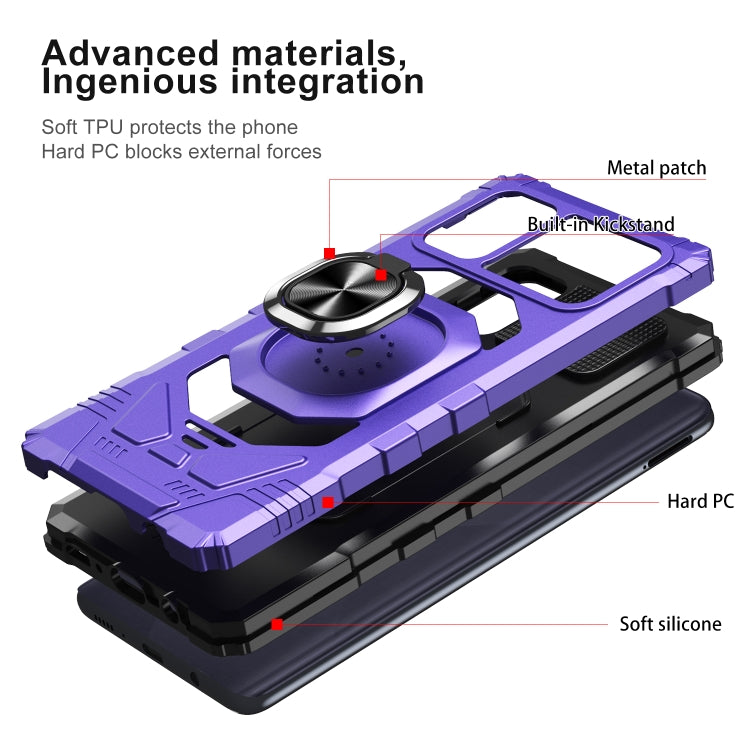 For Samsung Galaxy A71 4G 10 PCS Armor Magnetic PC + TPU Shockproof Case with 360 Degree Rotation Ring Holder