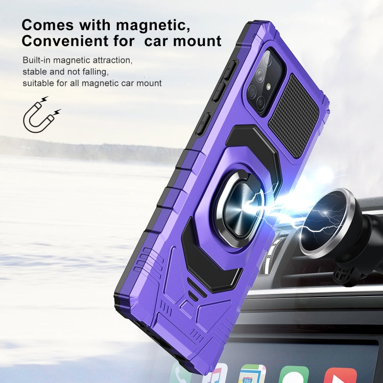 For Samsung Galaxy A71 4G 10 PCS Armor Magnetic PC + TPU Shockproof Case with 360 Degree Rotation Ring Holder