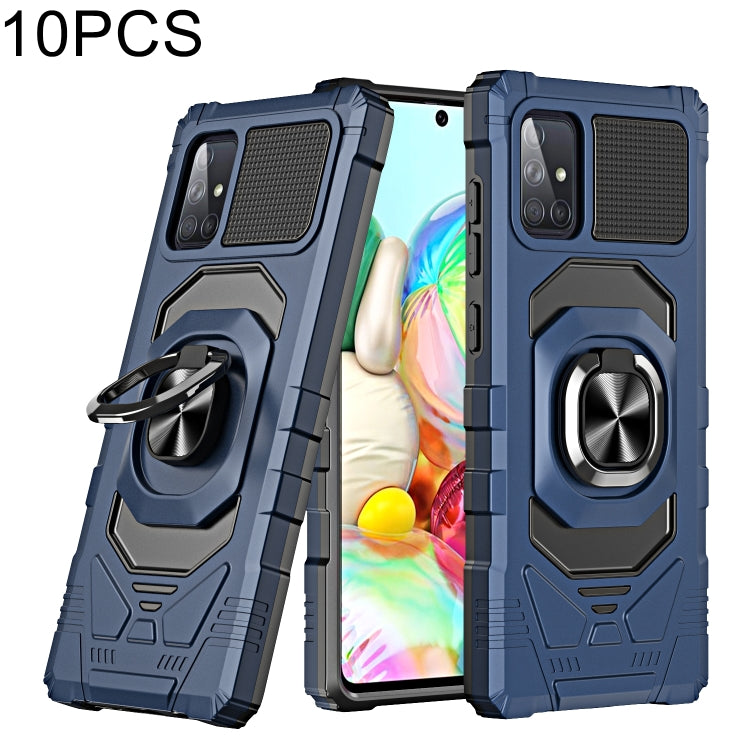 For Samsung Galaxy A71 4G 10 PCS Armor Magnetic PC + TPU Shockproof Case with 360 Degree Rotation Ring Holder
