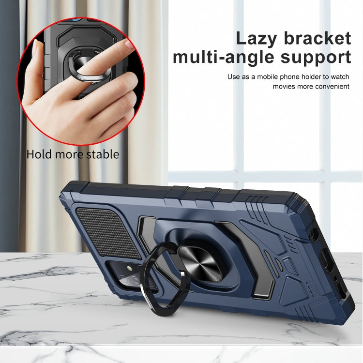 For Samsung Galaxy A71 4G 10 PCS Armor Magnetic PC + TPU Shockproof Case with 360 Degree Rotation Ring Holder