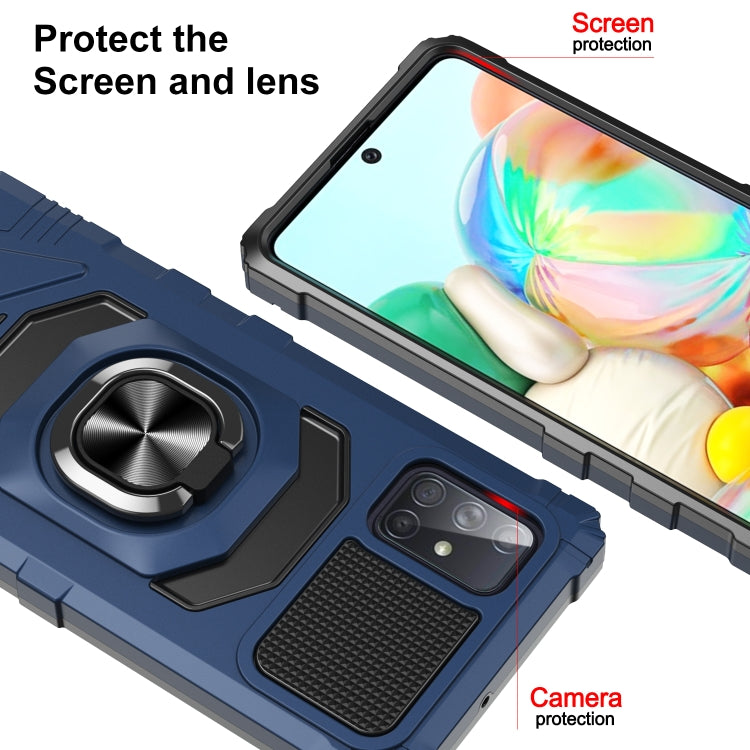 For Samsung Galaxy A71 4G 10 PCS Armor Magnetic PC + TPU Shockproof Case with 360 Degree Rotation Ring Holder
