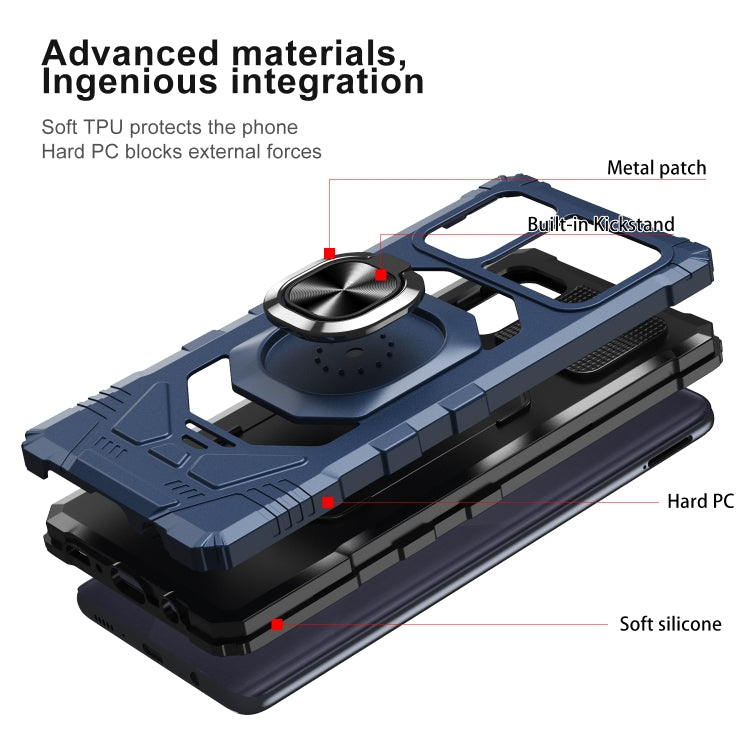 For Samsung Galaxy A71 4G 10 PCS Armor Magnetic PC + TPU Shockproof Case with 360 Degree Rotation Ring Holder