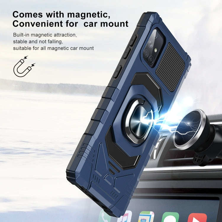 For Samsung Galaxy A71 4G 10 PCS Armor Magnetic PC + TPU Shockproof Case with 360 Degree Rotation Ring Holder