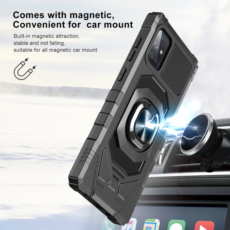 For Samsung Galaxy A71 4G 10 PCS Armor Magnetic PC + TPU Shockproof Case with 360 Degree Rotation Ring Holder