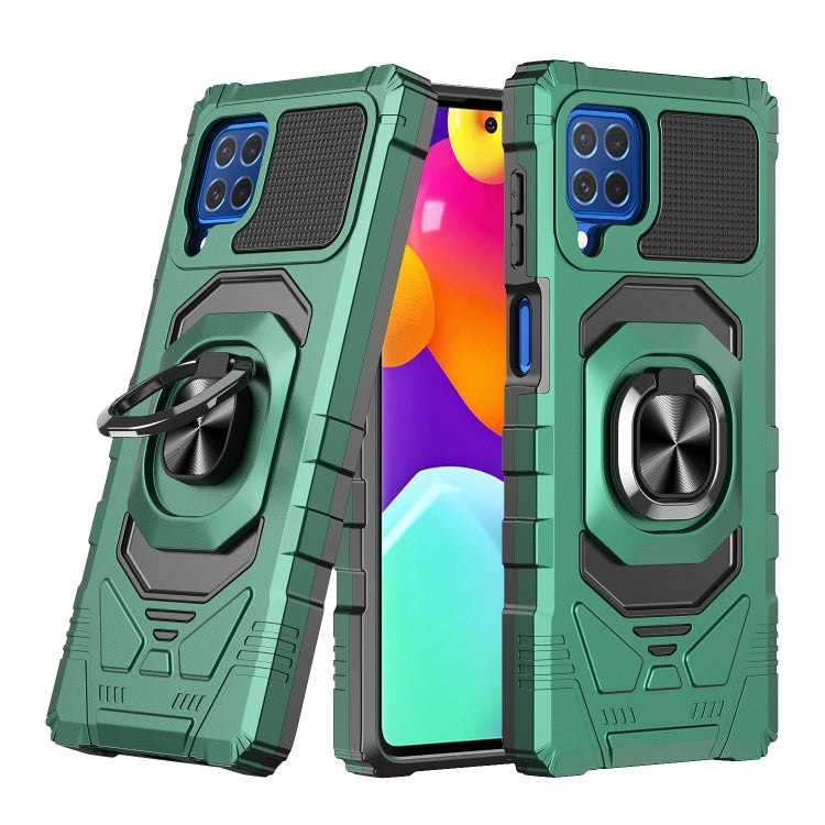 For Samsung Galaxy M62 / F62 10 PCS Armor Magnetic PC + TPU Shockproof Case with 360 Degree Rotation Ring Holder
