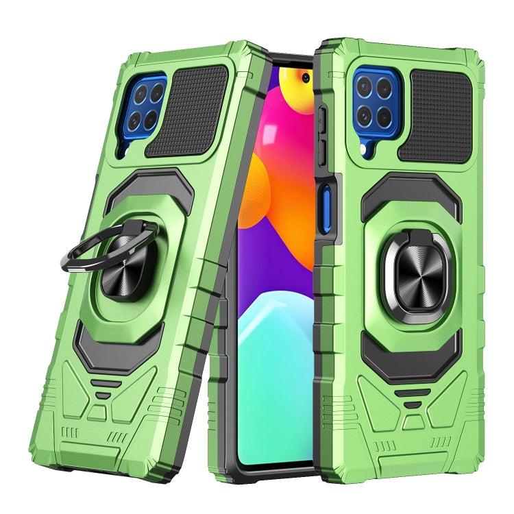 For Samsung Galaxy M62 / F62 10 PCS Armor Magnetic PC + TPU Shockproof Case with 360 Degree Rotation Ring Holder