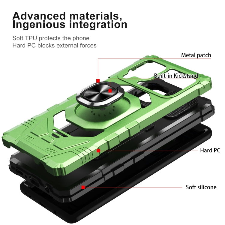For Samsung Galaxy M62 / F62 10 PCS Armor Magnetic PC + TPU Shockproof Case with 360 Degree Rotation Ring Holder