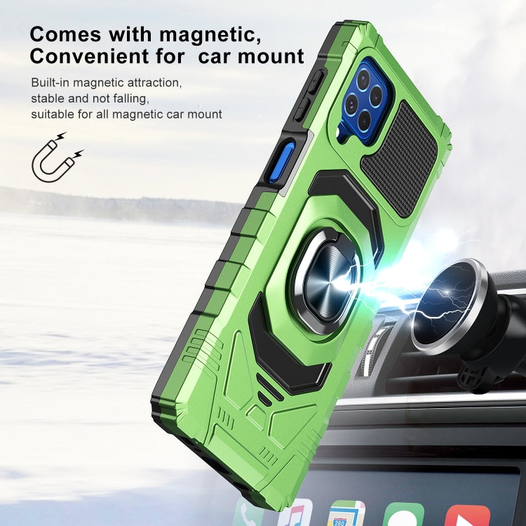 For Samsung Galaxy M62 / F62 10 PCS Armor Magnetic PC + TPU Shockproof Case with 360 Degree Rotation Ring Holder