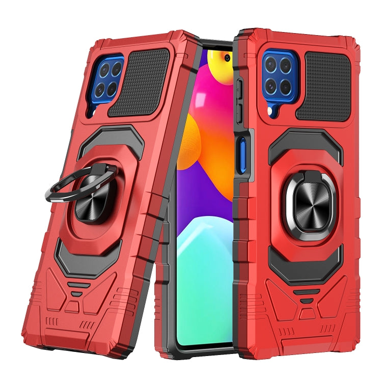For Samsung Galaxy M62 / F62 10 PCS Armor Magnetic PC + TPU Shockproof Case with 360 Degree Rotation Ring Holder