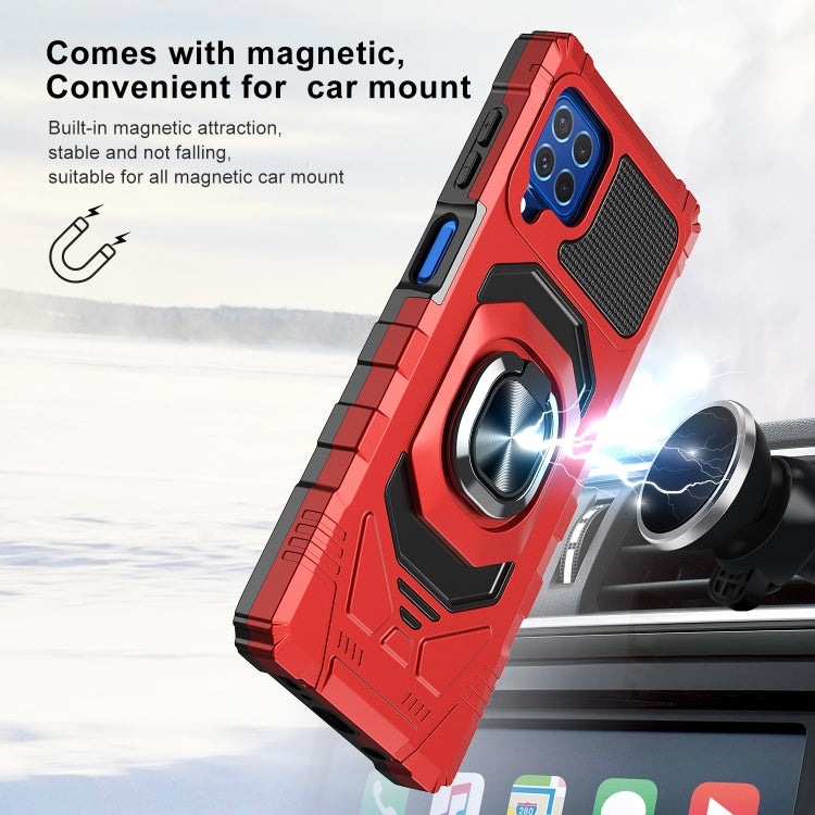 For Samsung Galaxy M62 / F62 10 PCS Armor Magnetic PC + TPU Shockproof Case with 360 Degree Rotation Ring Holder
