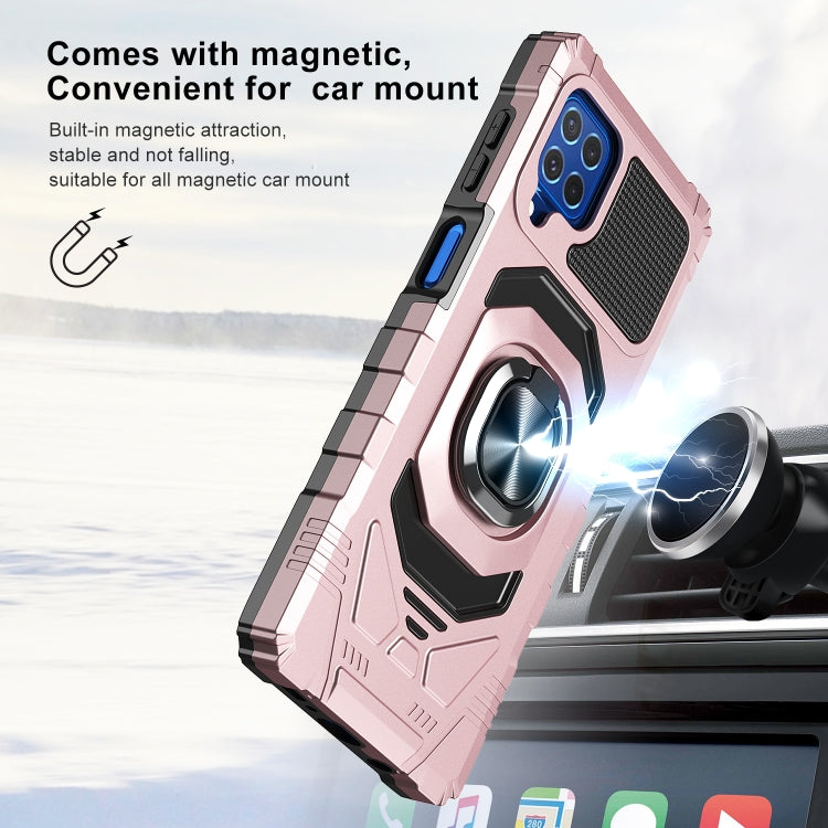 For Samsung Galaxy M62 / F62 10 PCS Armor Magnetic PC + TPU Shockproof Case with 360 Degree Rotation Ring Holder