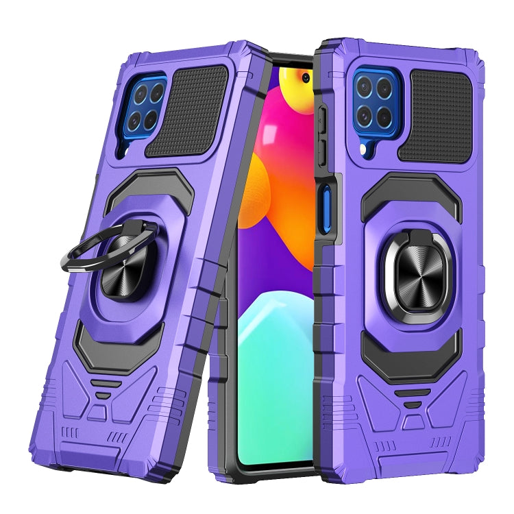 For Samsung Galaxy M62 / F62 10 PCS Armor Magnetic PC + TPU Shockproof Case with 360 Degree Rotation Ring Holder