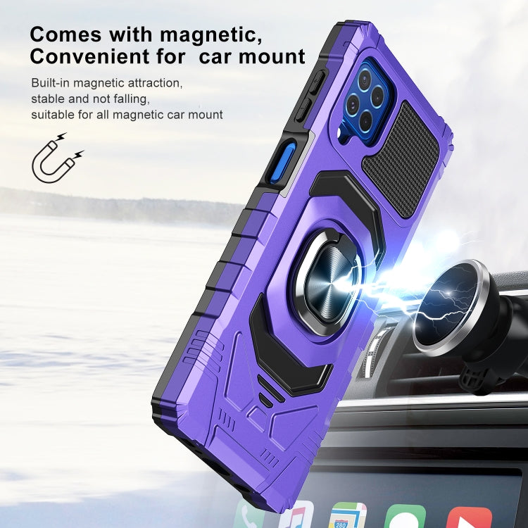 For Samsung Galaxy M62 / F62 10 PCS Armor Magnetic PC + TPU Shockproof Case with 360 Degree Rotation Ring Holder