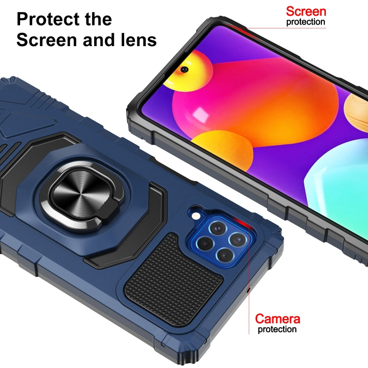 For Samsung Galaxy M62 / F62 10 PCS Armor Magnetic PC + TPU Shockproof Case with 360 Degree Rotation Ring Holder