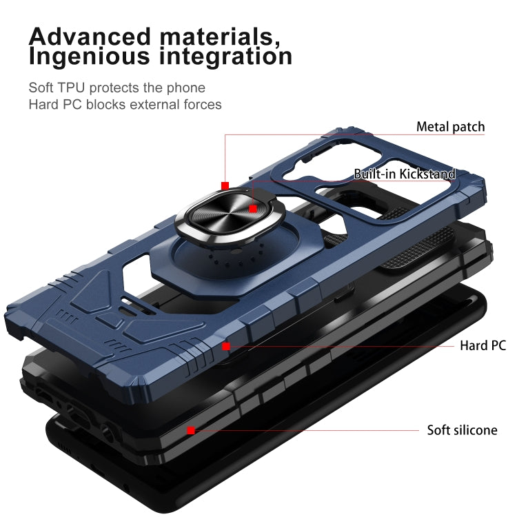For Samsung Galaxy M62 / F62 10 PCS Armor Magnetic PC + TPU Shockproof Case with 360 Degree Rotation Ring Holder