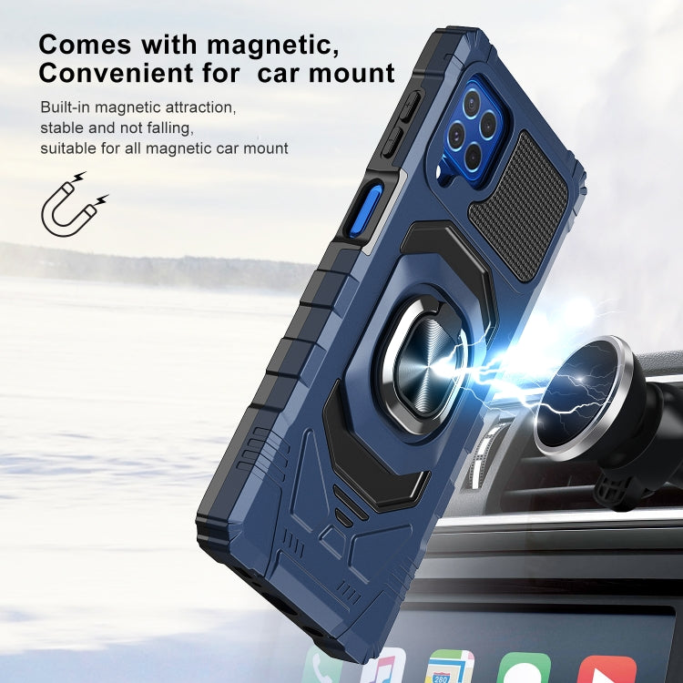 For Samsung Galaxy M62 / F62 10 PCS Armor Magnetic PC + TPU Shockproof Case with 360 Degree Rotation Ring Holder