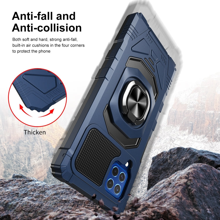 For Samsung Galaxy M62 / F62 10 PCS Armor Magnetic PC + TPU Shockproof Case with 360 Degree Rotation Ring Holder