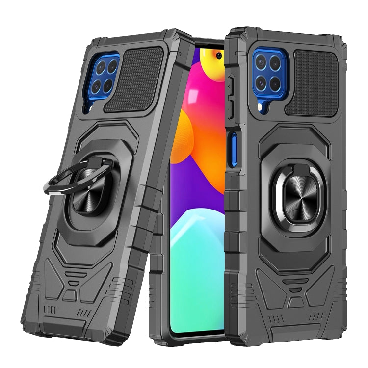 For Samsung Galaxy M62 / F62 10 PCS Armor Magnetic PC + TPU Shockproof Case with 360 Degree Rotation Ring Holder