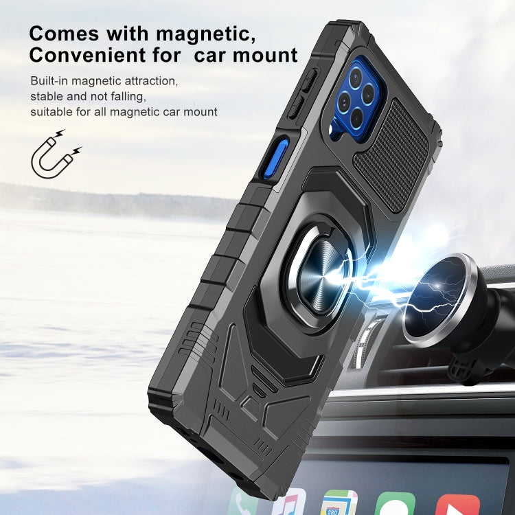 For Samsung Galaxy M62 / F62 10 PCS Armor Magnetic PC + TPU Shockproof Case with 360 Degree Rotation Ring Holder