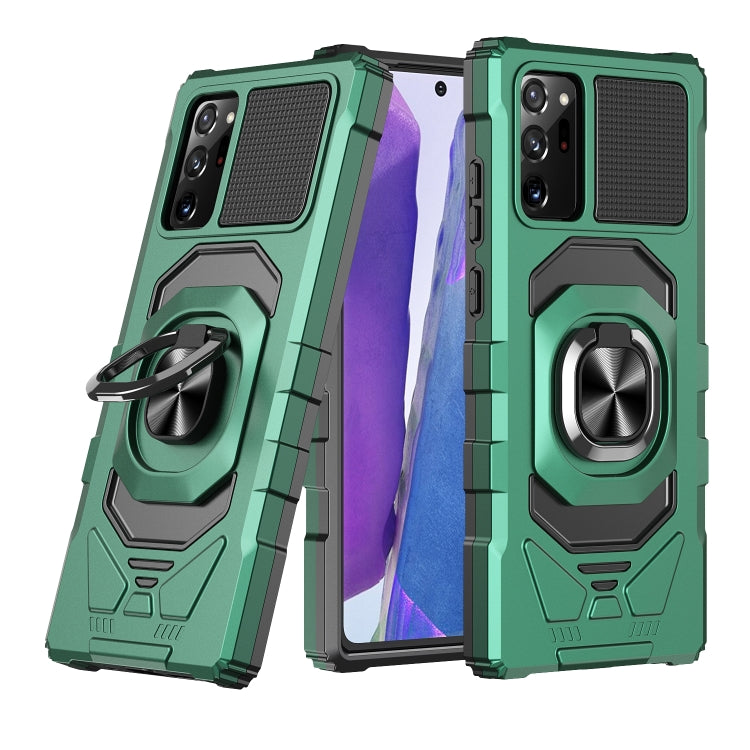 For Samsung Galaxy Note20 10 PCS Armor Magnetic PC + TPU Shockproof Case with 360 Degree Rotation Ring Holder