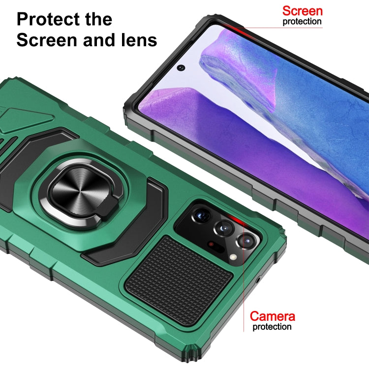 For Samsung Galaxy Note20 10 PCS Armor Magnetic PC + TPU Shockproof Case with 360 Degree Rotation Ring Holder
