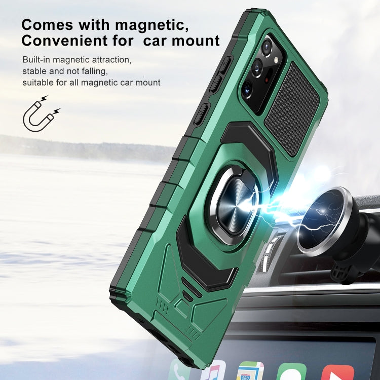 For Samsung Galaxy Note20 10 PCS Armor Magnetic PC + TPU Shockproof Case with 360 Degree Rotation Ring Holder