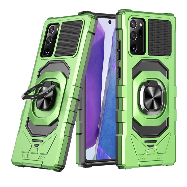 For Samsung Galaxy Note20 10 PCS Armor Magnetic PC + TPU Shockproof Case with 360 Degree Rotation Ring Holder