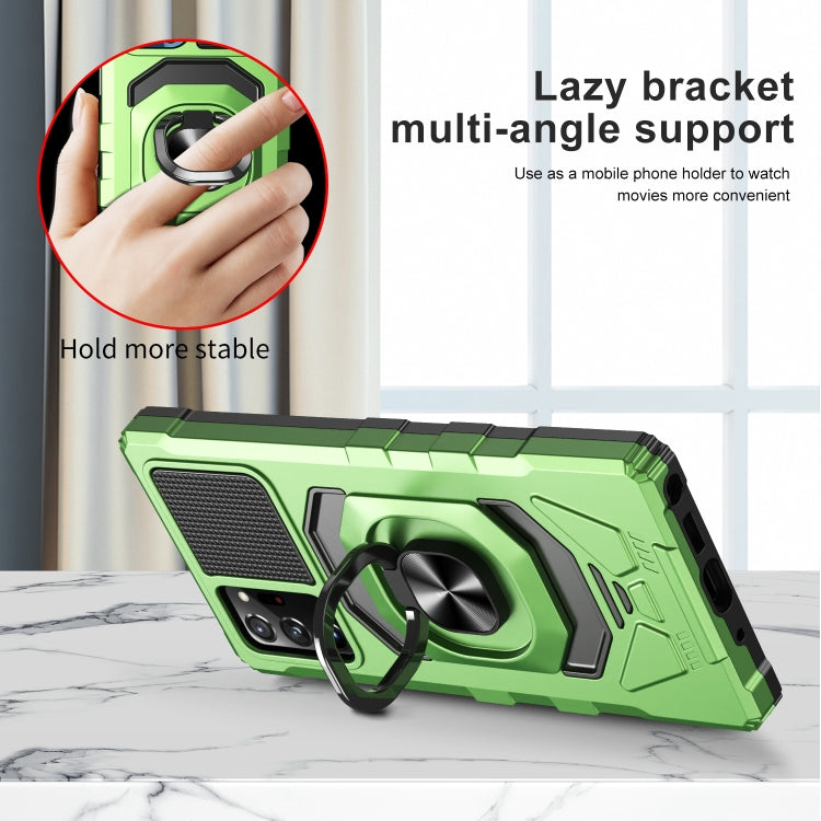 For Samsung Galaxy Note20 10 PCS Armor Magnetic PC + TPU Shockproof Case with 360 Degree Rotation Ring Holder